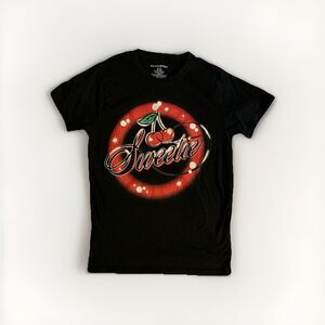 Sweetie Cherry Graphic Air Brushed Tee Shirt